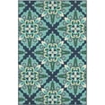 thumbnail image 1 of Oriental Weavers Meridian Indoor/Outdoor Rug - 2206B - 6'7" x 9'6" - in Blue/ Green - Moroccan Style, Water, Stain and Fade Resistant, Hose Clean, Patio, Outdoor Living Area Rug, 1 of 9