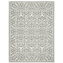 Oriental Weavers Montecito Area Rug - 2062H - 6'7" x 9'6" - in Grey/ White - Vintage Inspired, Stain Resistant, Family and Pet Friendly , Dining, Living Room Rug