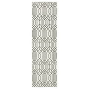 Oriental Weavers Montecito Area Rug - 4158W - 23 x 76 - in White/ Grey - Eclectic Global Style, Stain Resistant, Family and Pet Friendly , Entryway, Hallway Runner Rug