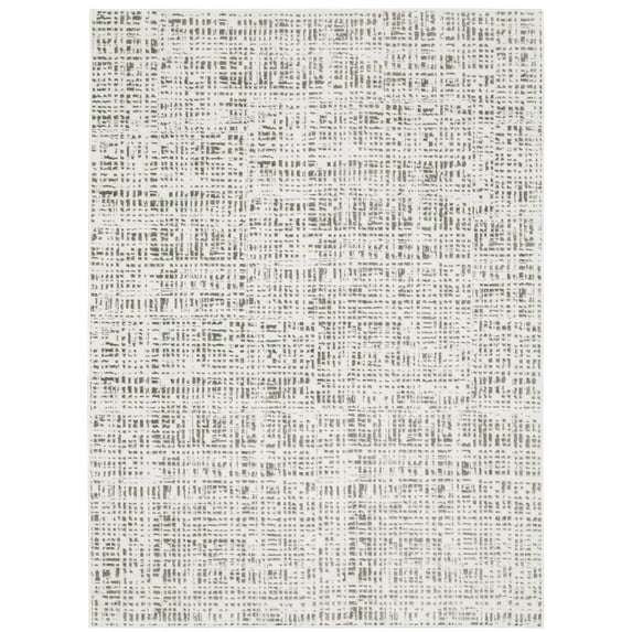Oriental Weavers Montecito Area Rug - 5150W - 5'3" x 7'6" - in White/ Grey - Modern Style, Stain Resistant, Family and Pet Friendly , Bedroom, Office Rug