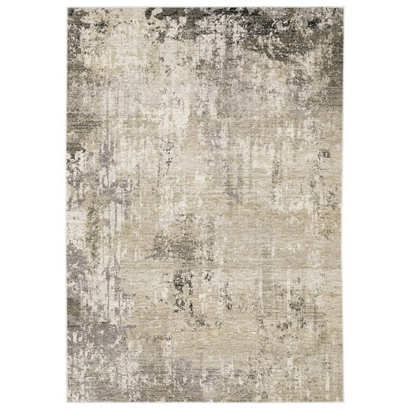 Oriental Weavers Nebulous Area Rug 002X9 Contemporary Beige Abstract 3' 3" X 5' Rectangle