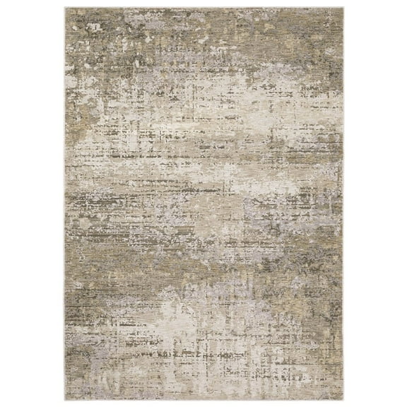 Oriental Weavers Nebulous Area Rug - 001H9 - 7'10" x 10'10" - in Beige/ Grey - Modern Style, Stain Resistant, Family and Pet Friendly , Dining, Living Room Rug