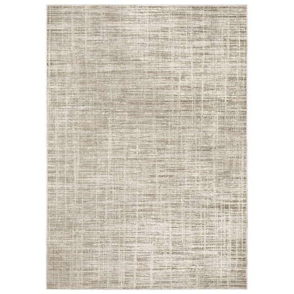 Oriental Weavers Nebulous Area Rug - 071E9 - 3'3" x 5' - in Beige/ Ivory - Modern Style, Stain Resistant, Family and Pet Friendly , Entrway, Bedroom Rug