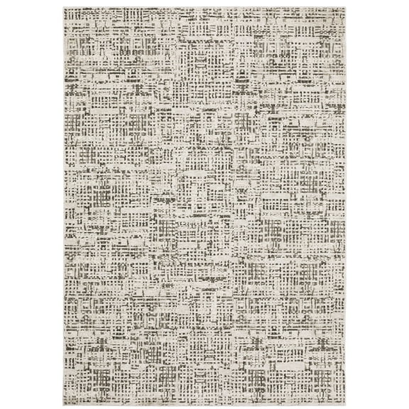Oriental Weavers Nebulous Area Rug - 2060W - 3'3" x 5' - in Ivory/ Gray - Modern Style, Stain Resistant, Family and Pet Friendly , Entrway, Bedroom Rug