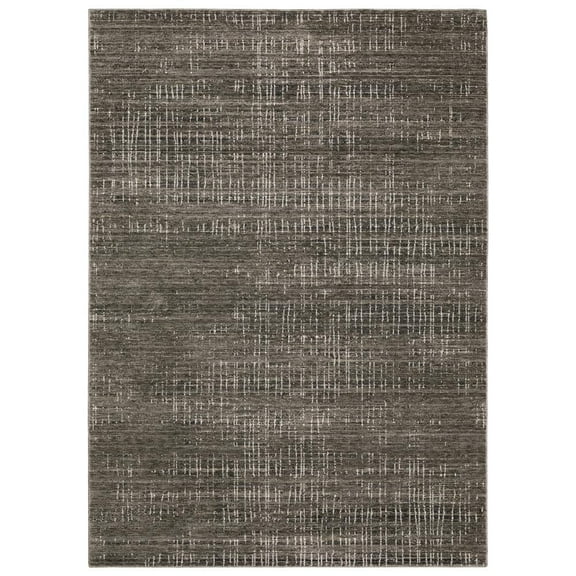 Oriental Weavers Nebulous Area Rug - 751D9 - 6'7" x 9'6" - in Charcoal/ Gray - Modern Style, Stain Resistant, Family and Pet Friendly , Dining, Living Room Rug