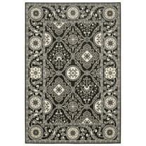 Oriental Weavers Raylan Area Rug RAY05 Traditional Black Medallion 5' 3" X 7' 6" Rectangle