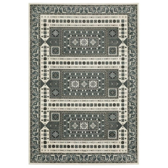 Oriental Weavers Moroccan Grey Area Rug, 53x76 Inches