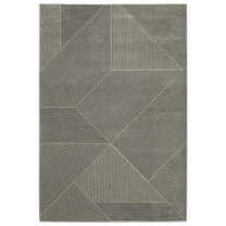 Oriental Weavers Raylan Area Rug - RAY08 - 6'7" x 9'6" - in Gray/ Ivory - Modern Style, Stain Resistant, Family and Pet Friendly , Dining, Living Room Rug