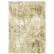 Oriental Weavers Reed Area Rug - RE10A - 3'3" x 5' - in Beige/ Brown - Modern Style, Stain Resistant, Family and Pet Friendly , Entrway, Bedroom Rug