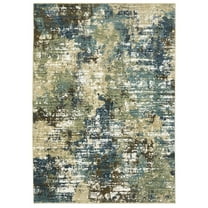 Oriental Weavers Reed Area Rug RE06A Contemporary Blue Abstract 3' 3" X 5' Rectangle