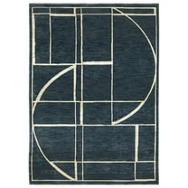 Oriental Weavers Reed Area Rug - RE04B - 9'10" x 12'10" - in Blue/ Ivory - Modern Style, Stain Resistant, Family and Pet Friendly , Family, Dining, Living Room Rug