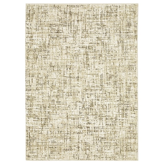 Oriental Weavers Reed Area Rug - RE03A - 9'10" x 12'10" - in Ivory/ Brown - Modern Style, Stain Resistant, Family and Pet Friendly , Family, Dining, Living Room Rug