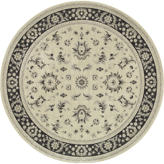 Oriental Weavers Richmond 7'10" Round Machine Woven Rug in Ivory