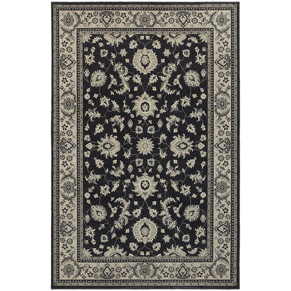 Oriental Weavers Richmond 7'10" x 10'10" Machine Woven Rug in Charcoal
