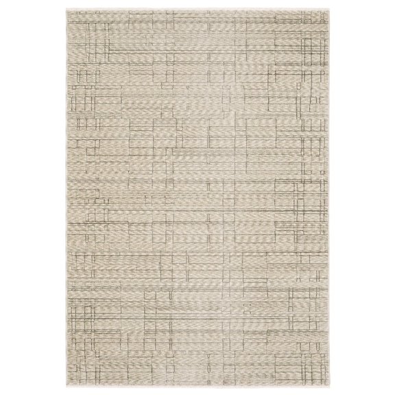 Oriental Weavers Capella Area Rug - CAP07 - 2'3" x 7'6" - in Beige/ Brown - Modern Industrial Style, Stain Resistant, Family and Pet Friendly , Entryway, Hallway Runner Rug