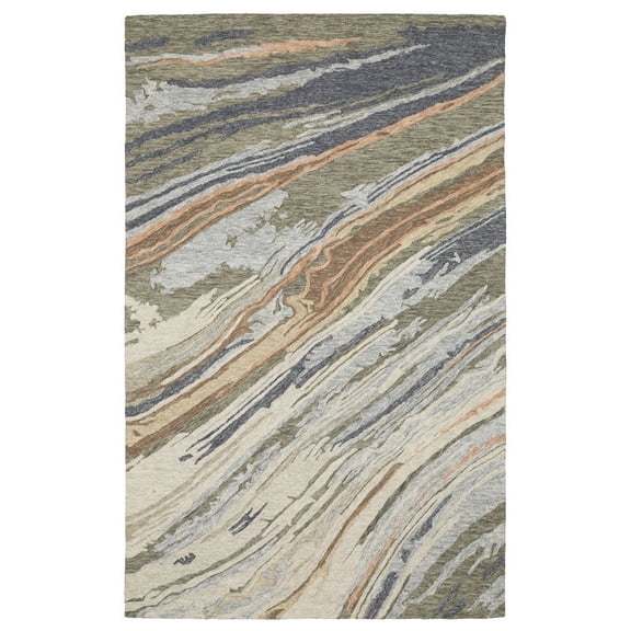 Oriental Weavers Kipton Area Rug KIP04 Contemporary Gray Abstract 2' 6" X 8' Rectangle