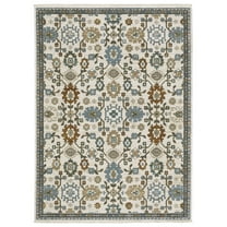Oriental Weavers Keira Area Rug - KEI02 - 2'3" x 7'6" - in Ivory/ Multi - Vintage Inspired, Stain Resistant, Family and Pet Friendly , Entryway, Hallway Runner Rug