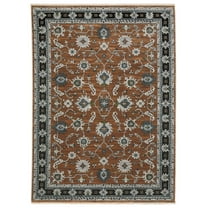 Oriental Weavers Keira Area Rug - KEI05 - 2'3" x 7'6" - in Rust/ Grey - Vintage Inspired, Stain Resistant, Family and Pet Friendly , Entryway, Hallway Runner Rug
