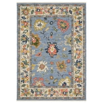 Oriental Weavers Lucca Wool Blend Area Rug - 2889A - 2'6" x 12' - in Blue/ Multi - Vintage Inspired, Wool Blend, Entryway, Hallway Runner Rug