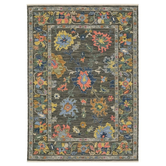 Oriental Weavers Lucca Wool Blend Area Rug - 2889E - 2'6" x 12' - in Gray/ Multi - Vintage Inspired, Wool Blend, Entryway, Hallway Runner Rug