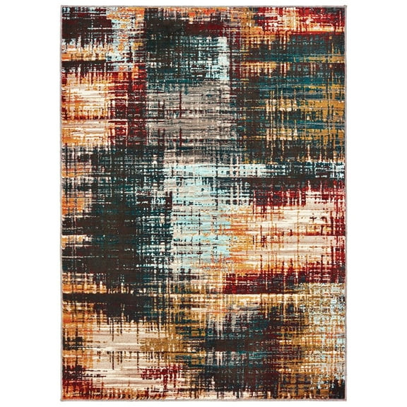 Sphinx Sedona Area Rug 9584A Blue Lines Stained 9' 10" x 12' 10" Rectangle