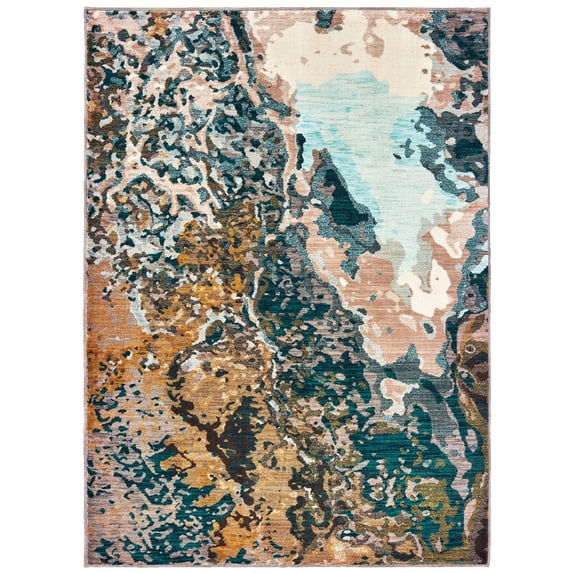 Sphinx Sedona Area Rug 9490B Blue Bleached Stained 9' 10" x 12' 10" Rectangle