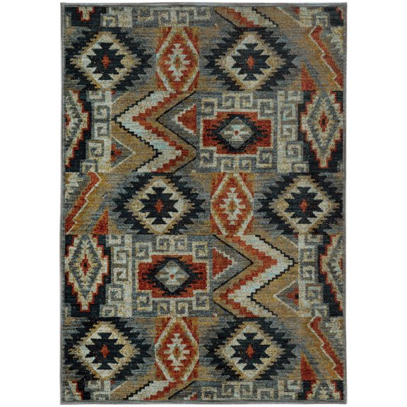 Sphinx Sedona Area Rug 5937D Blue Diamond Ridges 9' 10" x 12' 10" Rectangle