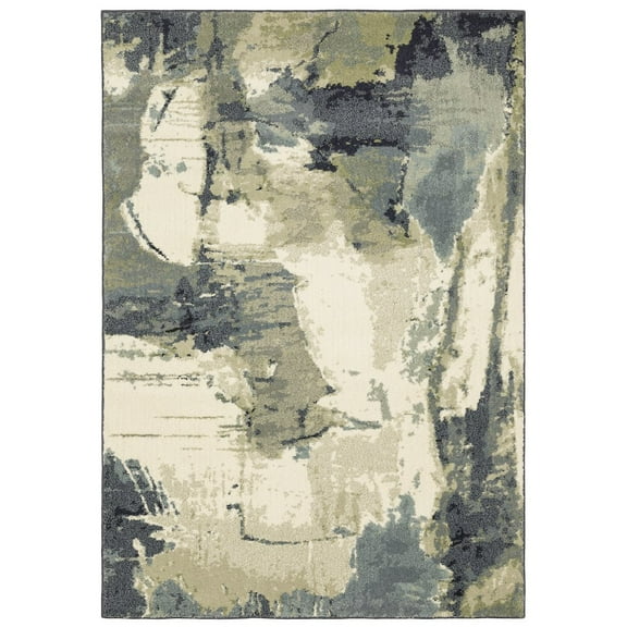 Sphinx Seneca Area Rug SE11A Contemporary Blue Abstract 9'10" X 12'10" Rectangle