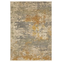 Oriental Weavers Soleri Wool Blend Area Rug - SOL03 - 2' x 3' - in Beige/ Gold - Modern Style, Wool Blend, Entryway, Bathroom Accent Rug