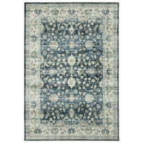 Oriental Weavers Sumter Area Rug SUM02 Washable Blue Medallion 7' 6" X 10' Rectangle