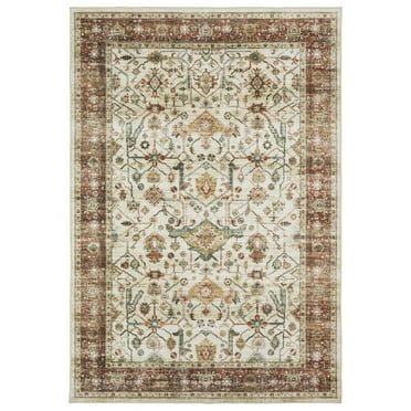 Oriental Weavers Sumter SUM05 Ivory/Rust Red 3'6" x 5'6" Indoor Area Rug