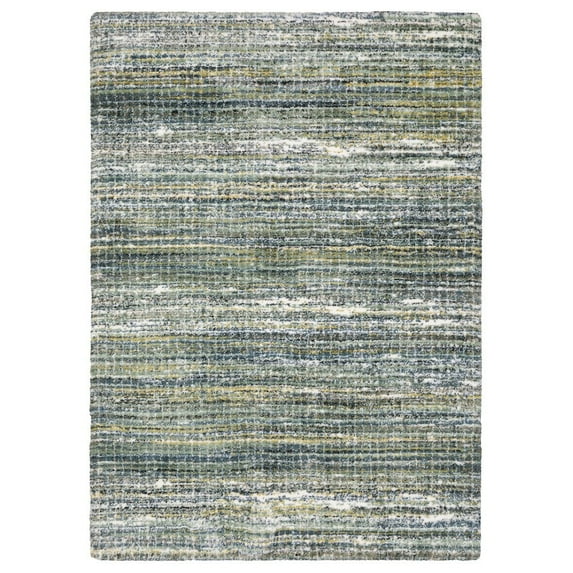 Oriental Weavers Galileo Area Rug - GAL07 - 2' x 3' - in Green/ Blue - Modern Industrial Style, Stain Resistant, Family and Pet Friendly , Entryway, Bathroom Accent Rug