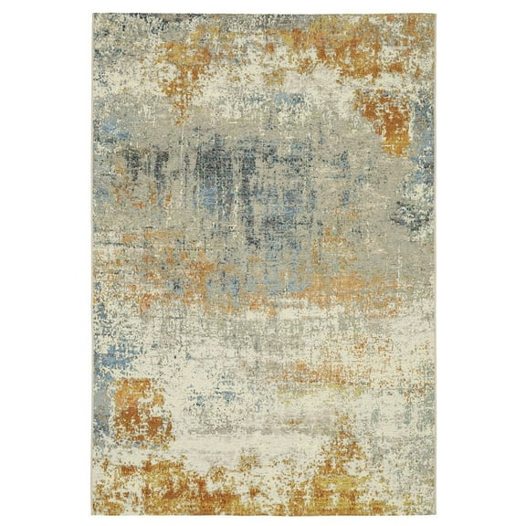 Oriental Weavers Naples Indoor/Outdoor Rug - 292XI - 2' x 3'3" - in Beige/ Orange - Modern Style, Water, Stain and Fade Resistant, Hose Clean, Patio, Outdoor Living Area Rug