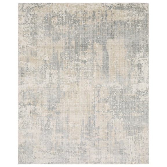 Oriental Weavers Solstice Hand-loomed Wool Blend Area Rug - SLS03 - 6' x 9' - in Slate/ Beige - Contemporary Style Living Room, Family Room, Dining Room Rug