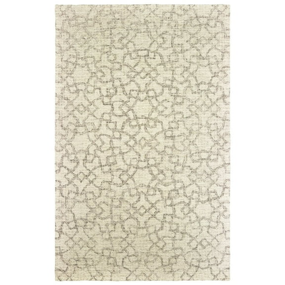 Oriental Weavers Tallavera Hand-made Wool Area Rug - 55608 - 8' x 10' - in Tan/ Ivory - Global Style, Hand-Made Wool Rugs, Dining, Living Room Rug