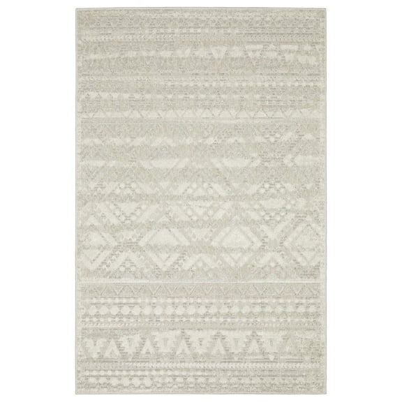 Oriental Weavers Tangier Area Rug - TAN01 - 2'3" x 7'6" - in Beige/ Ivory - Eclectic Global Style, Stain Resistant, Family and Pet Friendly , Entryway, Hallway Runner Rug