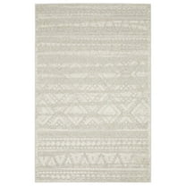 Oriental Weavers Tangier Area Rug - TAN01 - 9'10" x 12'10" - in Beige/ Ivory - Eclectic Global Style, Stain Resistant, Family and Pet Friendly , Family, Dining, Living Room Rug