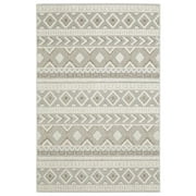 Oriental Weavers Tangier Area Rug - TAN06 - 53 x 76 - in Grey/ Beige - Eclectic Global Style, Stain Resistant, Family and Pet Friendly , Bedroom, Office Rug