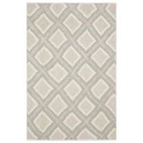 Oriental Weavers Tangier Area Rug - TAN04 - 9'10" x 12'10" - in Gray/ Beige - Eclectic Global Style, Stain Resistant, Family and Pet Friendly , Family, Dining, Living Room Rug