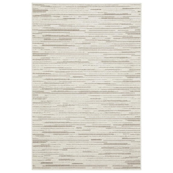 Oriental Weavers Tangier Ivory/Brown Area Rug, 3'3" x 5', Stain Resistant, Family and Pet Friendly