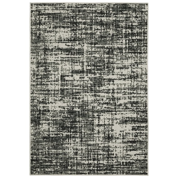 Oriental Weavers Torrey Area Rug 531W1 Black Scratched Worn 9' 10" x 12' 10" Rectangle