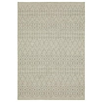 Oriental Weavers Tortuga Indoor/Outdoor Rug - TR04A - 1'10" x 7'6" - in Tan/ Black - Classic Casual Style, Water, Stain and Fade Resistant, Hose Clean, Patio, Outdoor Living Area Rug