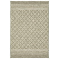 Oriental Weavers Tortuga Indoor/Outdoor Rug - TR10A - 3'3" x 5' - in Beige/ Black - Classic Casual Style, Water, Stain and Fade Resistant, Hose Clean, Patio, Outdoor Living Area Rug