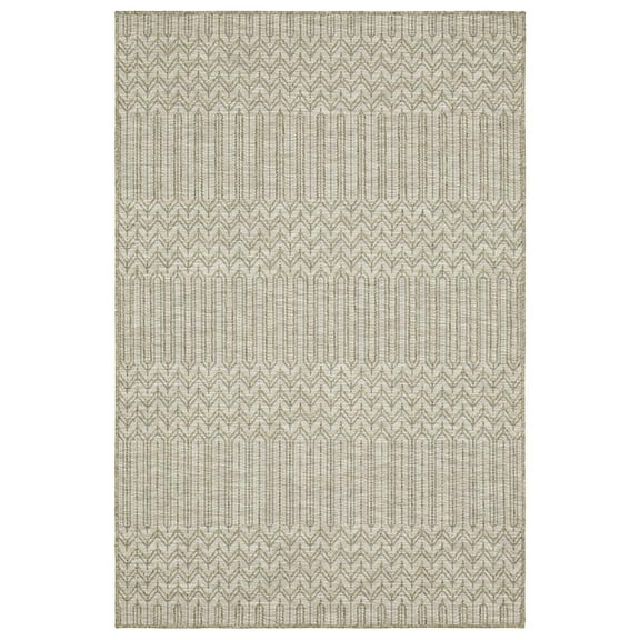 Oriental Weavers Tortuga Indoor/Outdoor Rug - TR09A - 5'3" x 7'3" - in Beige/ Black - Classic Casual Style, Water, Stain and Fade Resistant, Hose Clean, Patio, Outdoor Living Area Rug