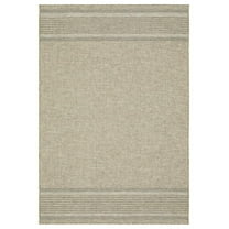 Oriental Weavers Tortuga Indoor/Outdoor Rug - TR07A - 5'3" x 7'3" - in Beige/ Black - Classic Casual Style, Water, Stain and Fade Resistant, Hose Clean, Patio, Outdoor Living Area Rug