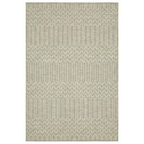 Oriental Weavers Tortuga Indoor/Outdoor Rug - TR09A - 7'10" x 10' - in Beige/ Black - Classic Casual Style, Water, Stain and Fade Resistant, Hose Clean, Patio, Outdoor Living Area Rug