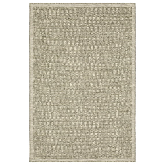 Oriental Weavers Tortuga Indoor/Outdoor Rug - TR12A - 9'10" x 12'10" - in Light Brown - Classic Casual Style, Water, Stain and Fade Resistant, Hose Clean, Patio, Outdoor Living Area Rug