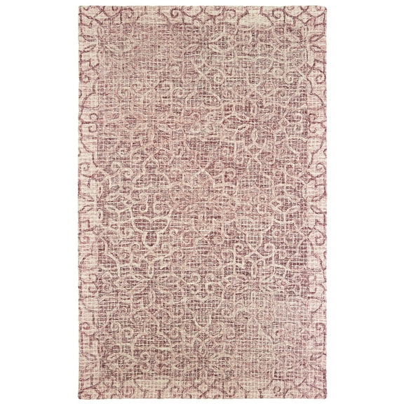 Sphinx Tallavera Area Rug 55601 Pink Scrolls Bordered 10' x 13' Rectangle
