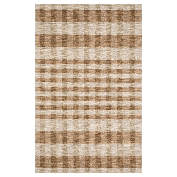 Oriental Weavers Thatcher THA04 - Hand-Loomed Area Rug - 8' x 10' - in Beige/ Rust - Scandinavian Style Living Room, Family Room, Dining Room Rug