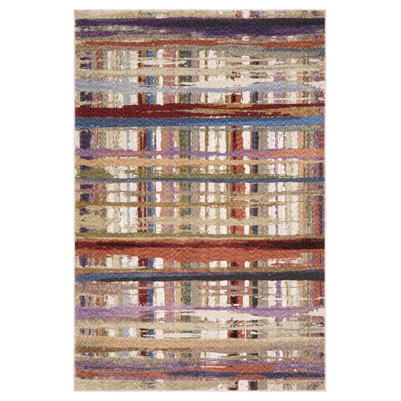 Oriental Weavers Tisdell TIS08 - Machine-Woven Area Rug - 3'9" x 5'2" - in Multi-colored - Modern Style Bedroom, Bathroom, Entryway Rug
